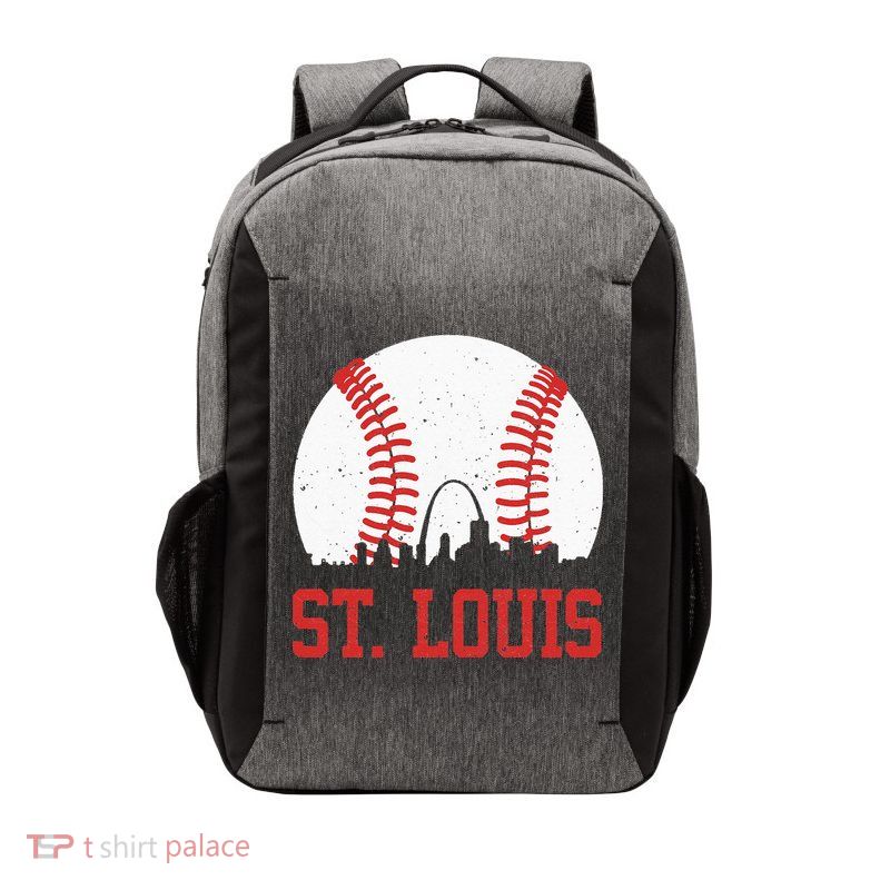 St. Louis Cityscape Vintage Baseball City Vector Backpack