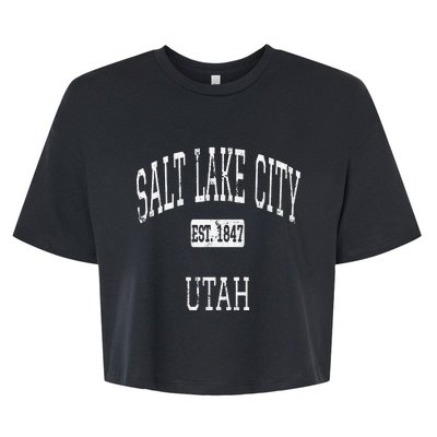 Salt Lake City Utah Ut Bella+Canvas Jersey Crop Tee