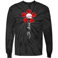 St. Louis Colorful Baseball Flower Souvenir I Love St. Louis Tie-Dye Long Sleeve Shirt