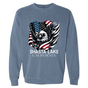 Shasta Lake California 4th Of July Usa Garment-Dyed Sweatshirt