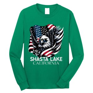 Shasta Lake California 4th Of July Usa Long Sleeve Shirt