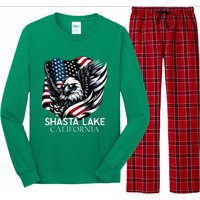 Shasta Lake California 4th Of July Usa Long Sleeve Pajama Set