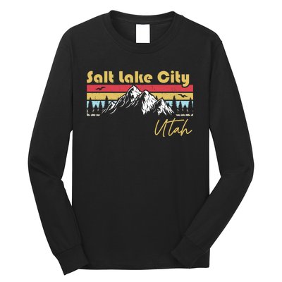 Salt Lake City Utah Roots Hometown Vintage Home State Pride Long Sleeve Shirt