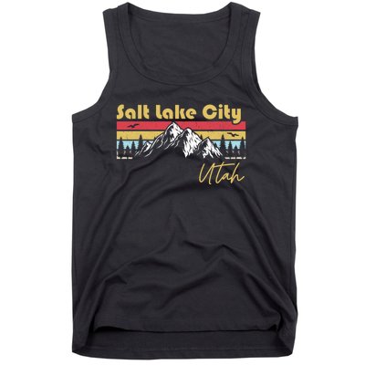 Salt Lake City Utah Roots Hometown Vintage Home State Pride Tank Top