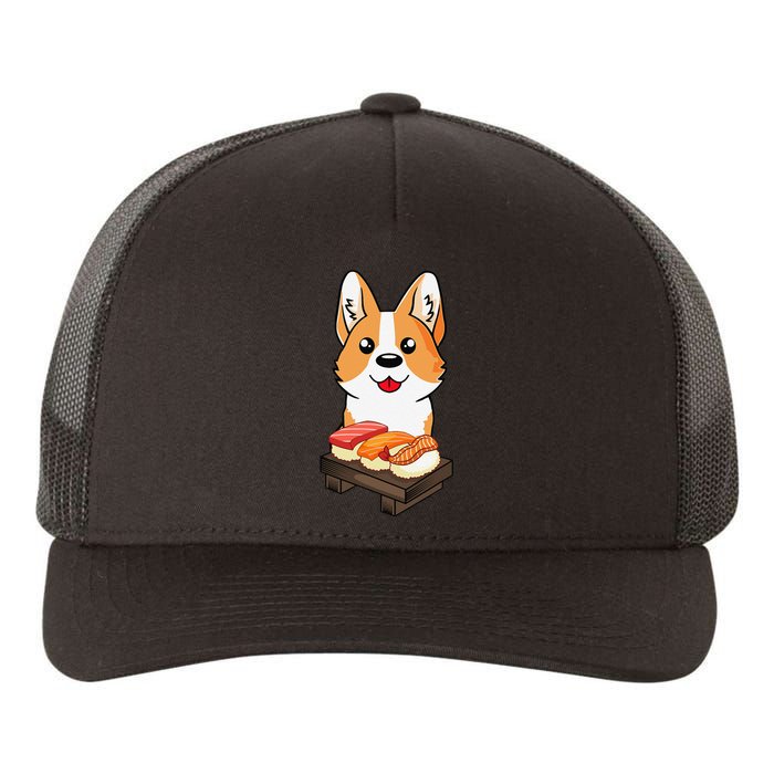 Sushi Life Corgi Dog Lover Kawaii Japanese Anime Gift  Yupoong Adult 5-Panel Trucker Hat