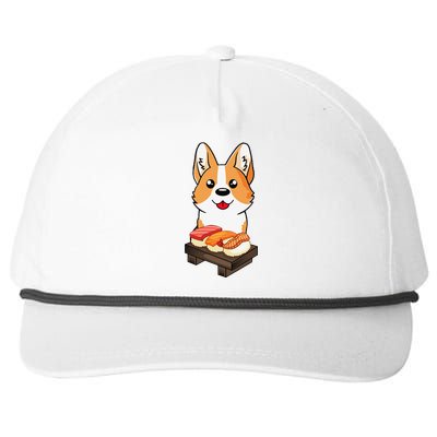 Sushi Life Corgi Dog Lover Kawaii Japanese Anime Gift  Snapback Five-Panel Rope Hat