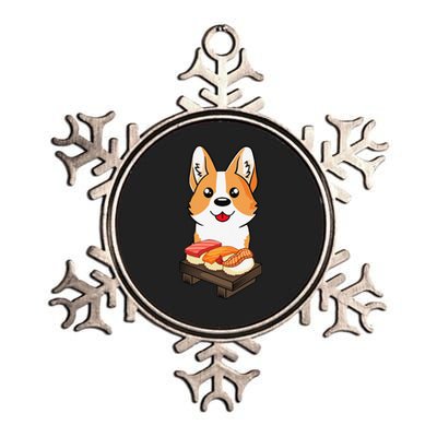 Sushi Life Corgi Dog Lover Kawaii Japanese Anime Gift  Metallic Star Ornament