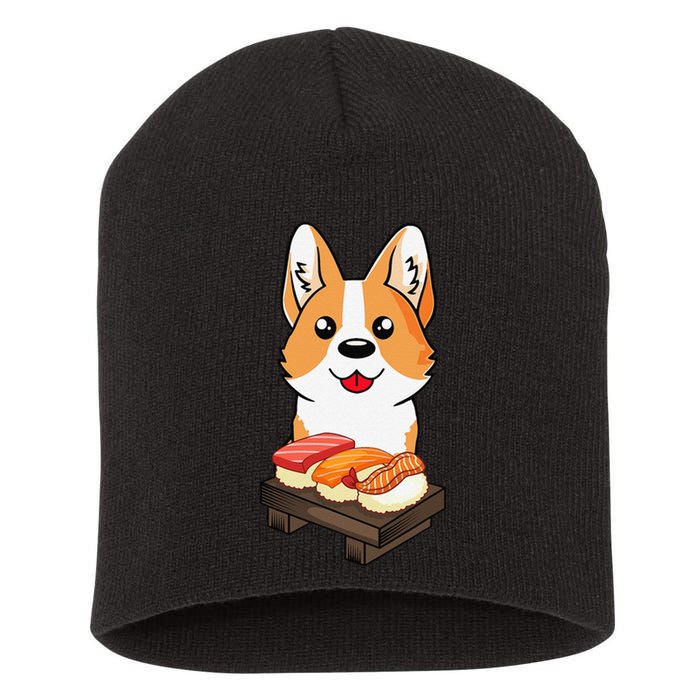 Sushi Life Corgi Dog Lover Kawaii Japanese Anime Gift  Short Acrylic Beanie