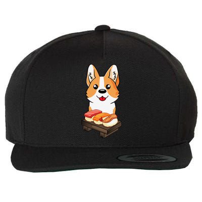 Sushi Life Corgi Dog Lover Kawaii Japanese Anime Gift  Wool Snapback Cap