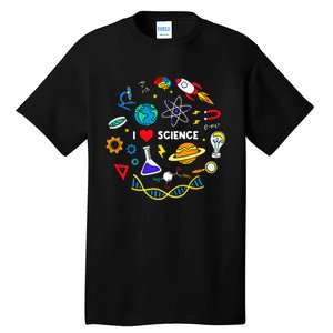 Science Lover Chemistry Biology Physics Love Science Tall T-Shirt