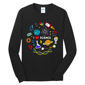 Science Lover Chemistry Biology Physics Love Science Tall Long Sleeve T-Shirt