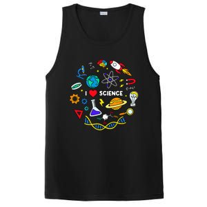 Science Lover Chemistry Biology Physics Love Science PosiCharge Competitor Tank