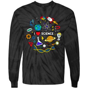 Science Lover Chemistry Biology Physics Love Science Tie-Dye Long Sleeve Shirt