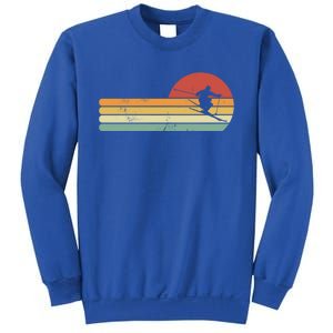 Ski Lover Colorful Retro Snowboarding Gift Sweatshirt