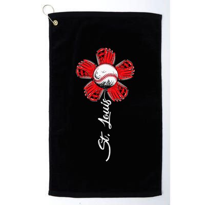 St. Louis Colorful Baseball Flower Souvenir I Love St. Louis Golf Towel