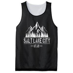 Salt Lake City Utah Mountains Nature Souvenir Mesh Reversible Basketball Jersey Tank