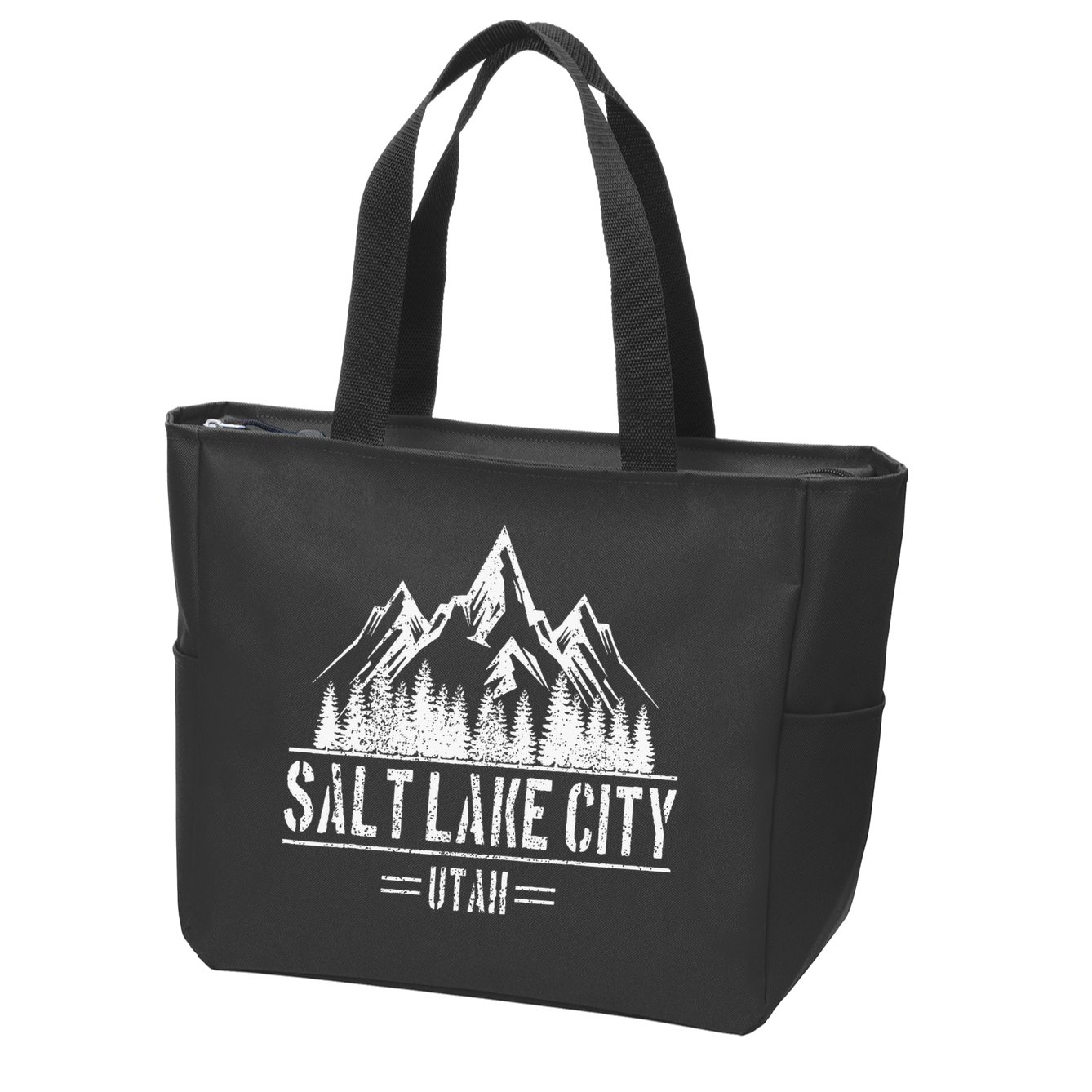 Salt Lake City Utah Mountains Nature Souvenir Zip Tote Bag