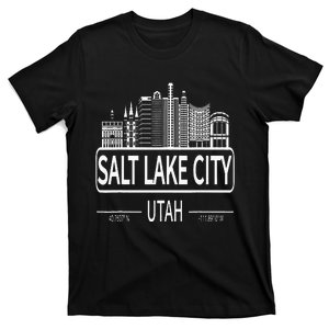 Salt Lake City Utah Skyline Travel To Salt Lake City T-Shirt