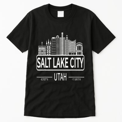 Salt Lake City Utah Skyline Travel To Salt Lake City Tall T-Shirt