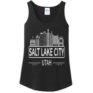 Salt Lake City Utah Skyline Travel To Salt Lake City Ladies Essential Tank