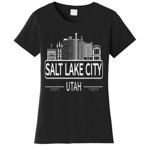 Salt Lake City Utah Skyline Travel To Salt Lake City Women's T-Shirt