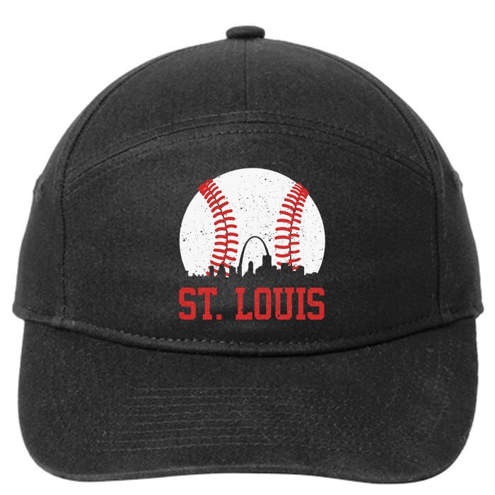 St. Louis Cityscape Vintage Baseball City 7-Panel Snapback Hat