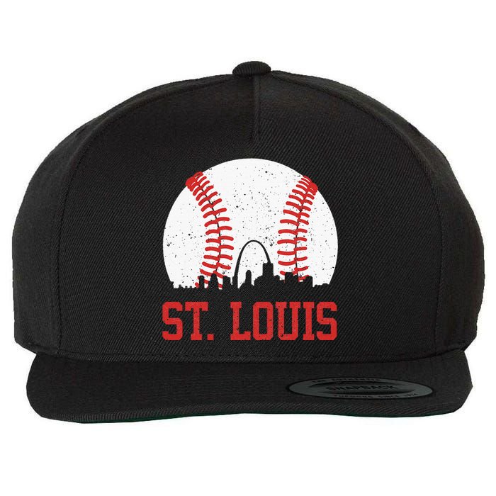 St. Louis Cityscape Vintage Baseball City Wool Snapback Cap