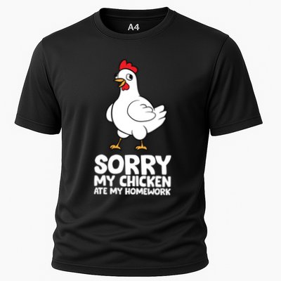 School Love Chickens Sorry My Chicken Ate My Homework Performance Shirt