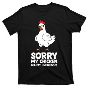 School Love Chickens Sorry My Chicken Ate My Homework T-Shirt