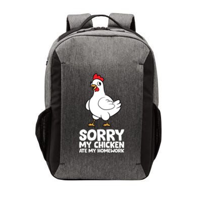 School Love Chickens Sorry My Chicken Ate My Homework Vector Backpack