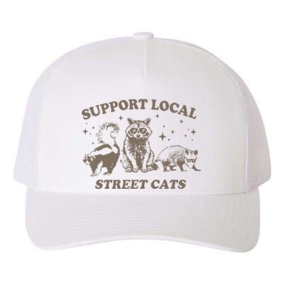 Support Local Cats Vintage Yupoong Adult 5-Panel Trucker Hat