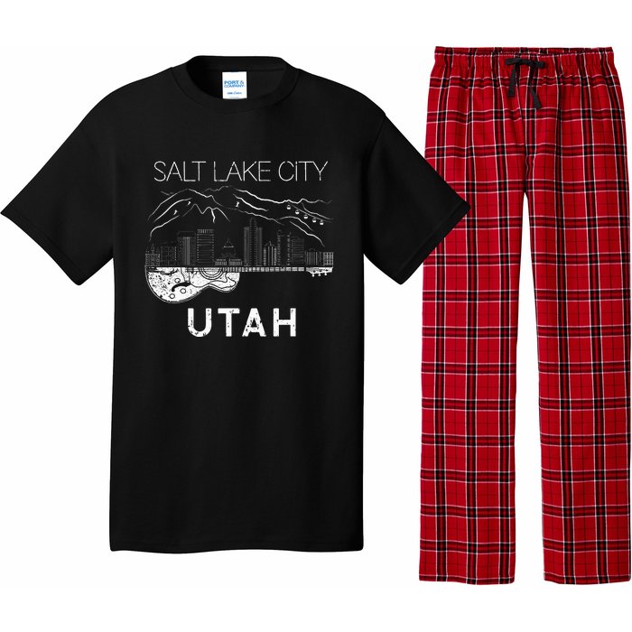 Salt Lake City Souvenir Utah Souvenir Music Guitar Pajama Set