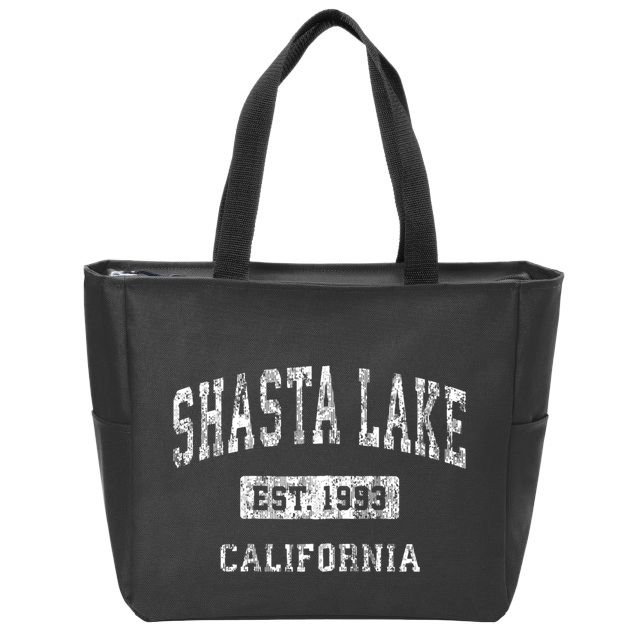 Shasta Lake California Ca Vintage Sports Established Zip Tote Bag