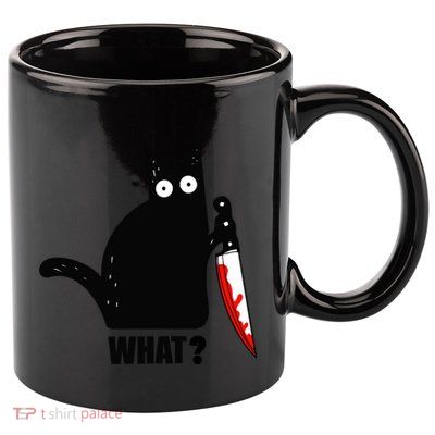 Spooky Lockdown Cat 11oz C Handle Ceramic Mug