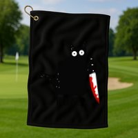 Spooky Lockdown Cat Golf Towel