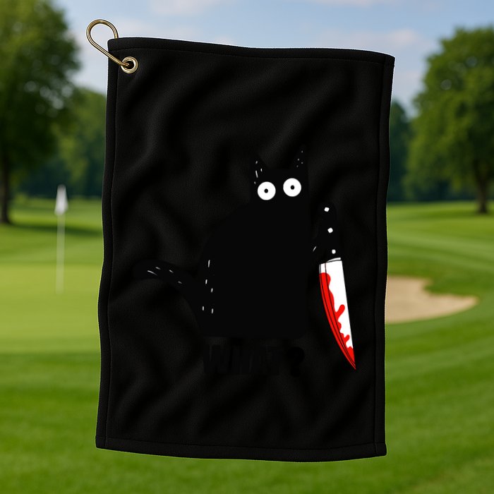 Spooky Lockdown Cat Golf Towel