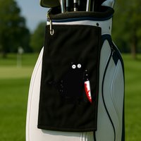 Spooky Lockdown Cat Golf Towel