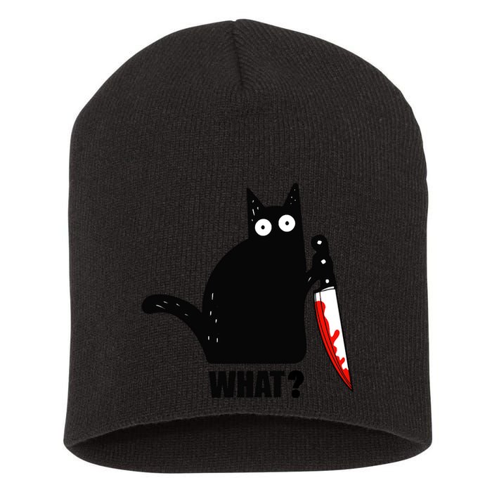 Spooky Lockdown Cat Short Acrylic Beanie