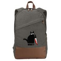 Spooky Lockdown Cat Cotton Canvas Backpack