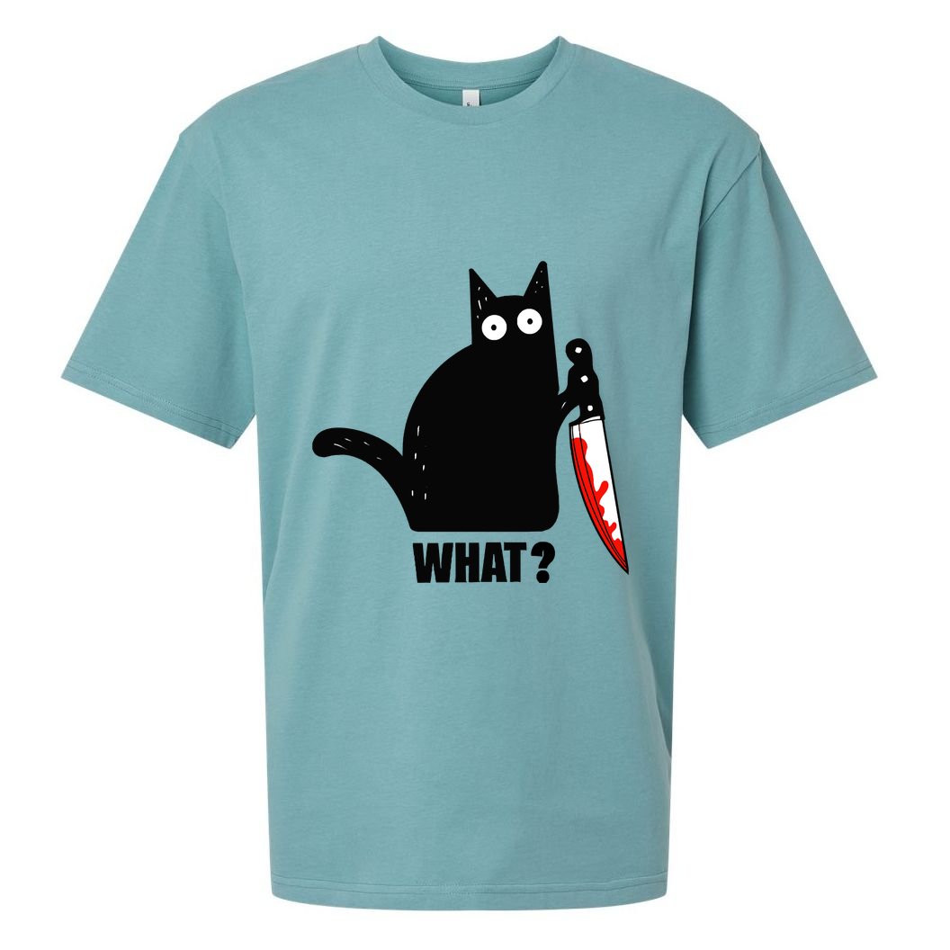 Spooky Lockdown Cat Sueded Cloud Jersey T-Shirt