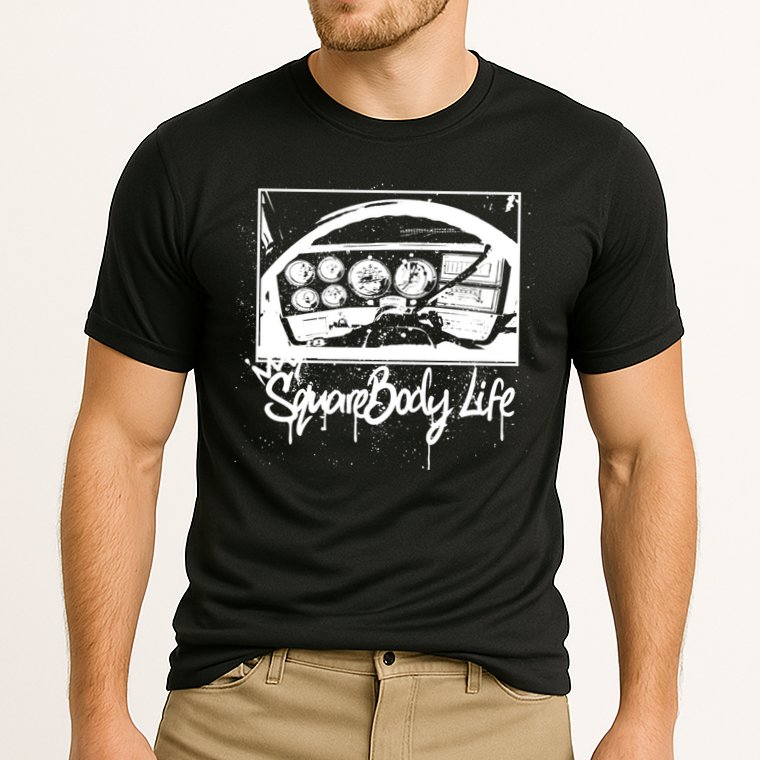 Squarebody Life C10 Classic Truck Squarebody Nation Cooling Performance Crew T-Shirt