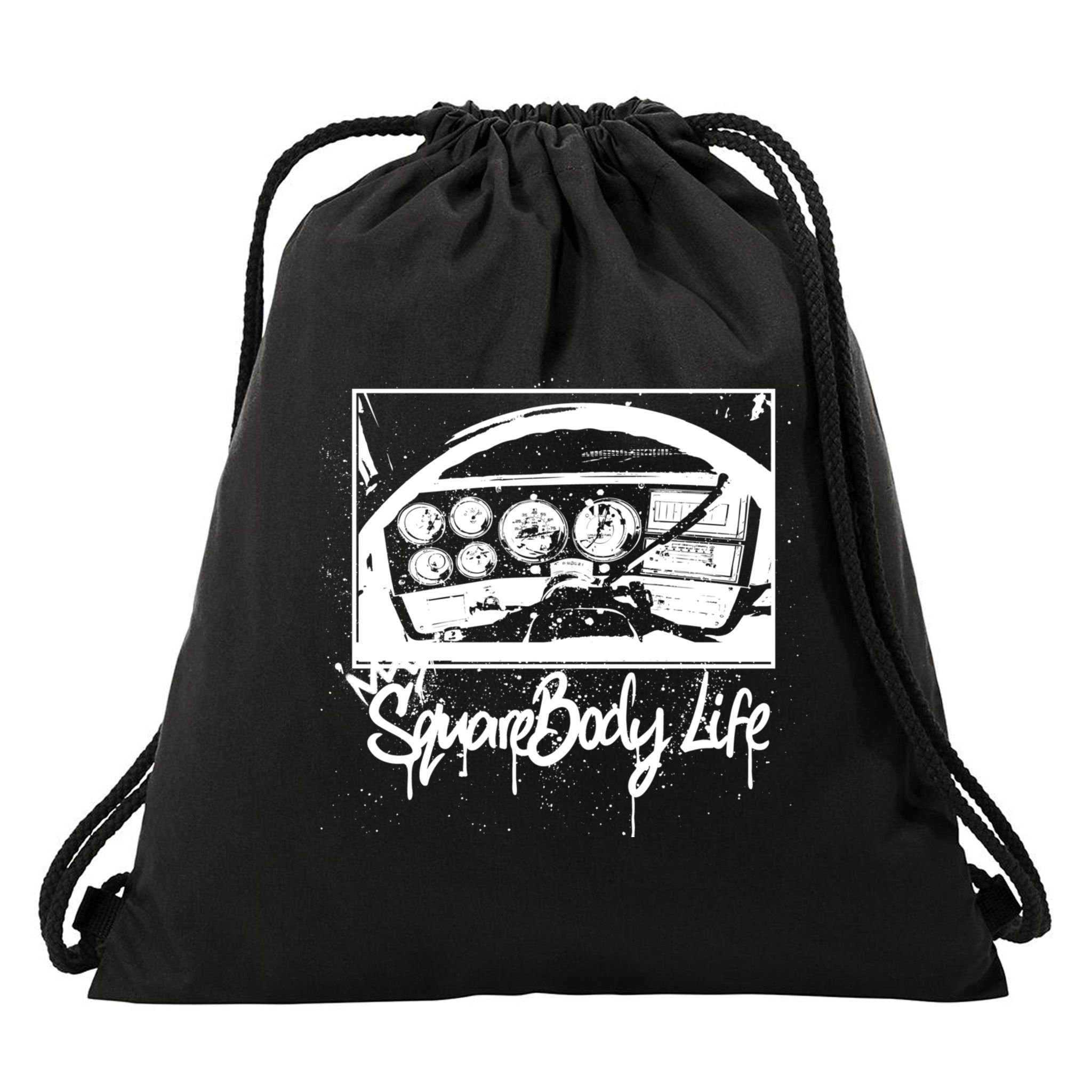 Squarebody Life C10 Classic Truck Squarebody Nation Drawstring Bag