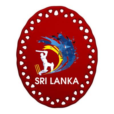 Sri Lanka Cricket 2024 Sri Lankan Cricket Jersey Ceramic Oval Ornament