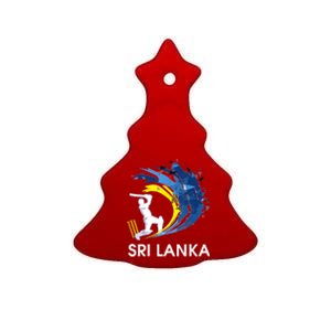 Sri Lanka Cricket 2024 Sri Lankan Cricket Jersey Ceramic Tree Ornament