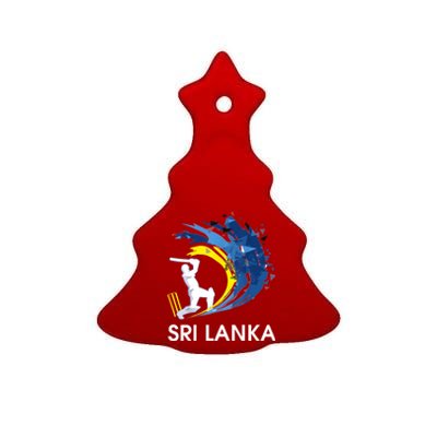 Sri Lanka Cricket 2024 Sri Lankan Cricket Jersey Ceramic Tree Ornament