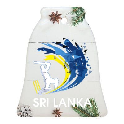 Sri Lanka Cricket 2024 Sri Lankan Cricket Jersey Ceramic Bell Ornament