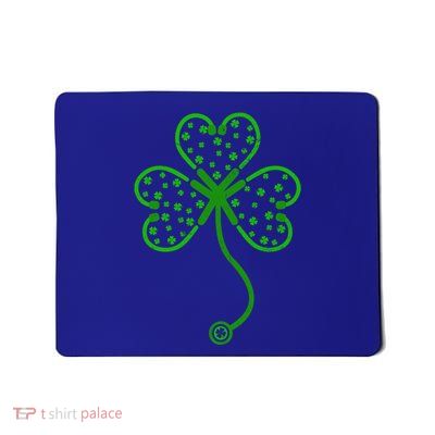 Stethoscope Lucky Clover Shamrock Nurse St PatrickS Day Gift Mousepad