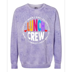 School Lunch Crew Funny Ladies Cafeteria Workers Lunch Lady Zip Hoodie Colorblast Crewneck Sweatshirt