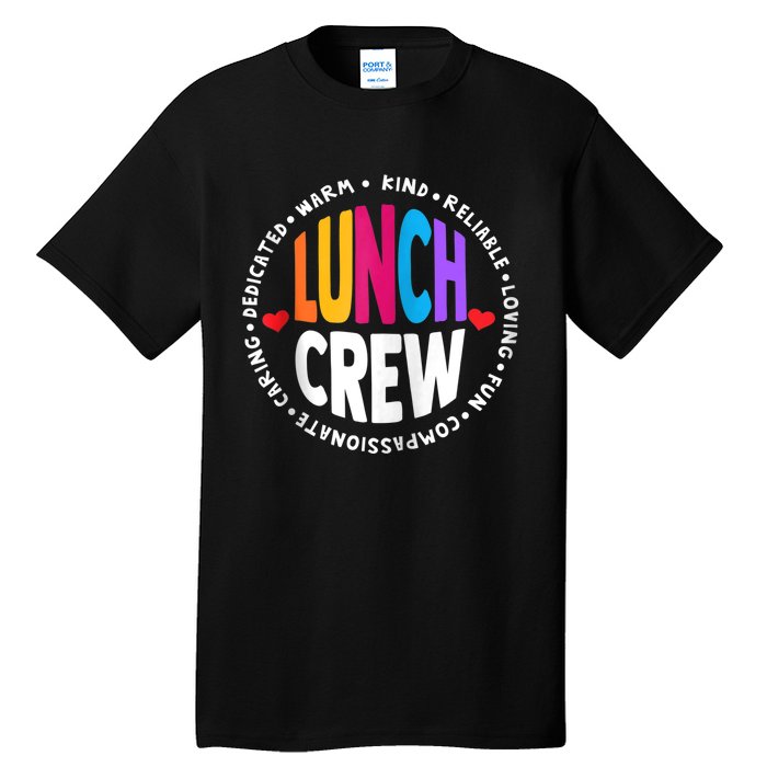 School Lunch Crew Funny Ladies Cafeteria Workers Lunch Lady Zip Hoodie Tall T-Shirt