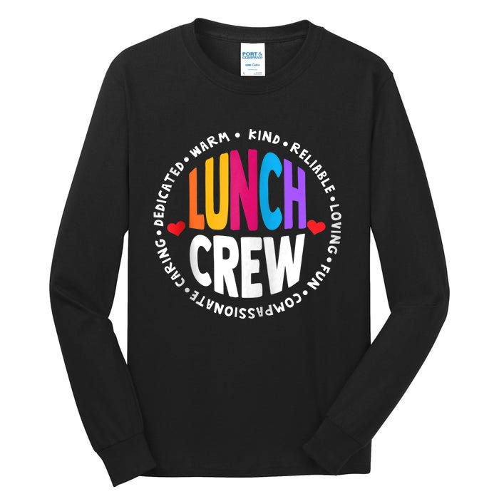 School Lunch Crew Funny Ladies Cafeteria Workers Lunch Lady Zip Hoodie Tall Long Sleeve T-Shirt